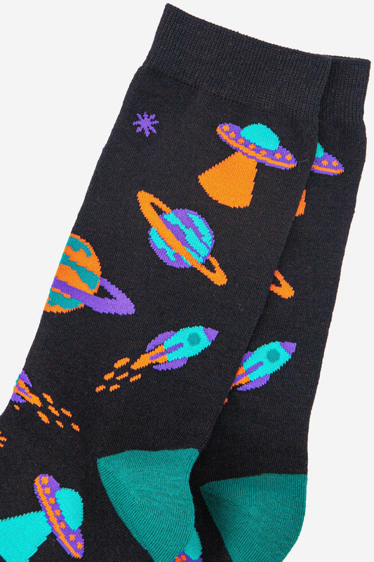 Space Invasion Bamboo Socks by Sock Talk - view 2