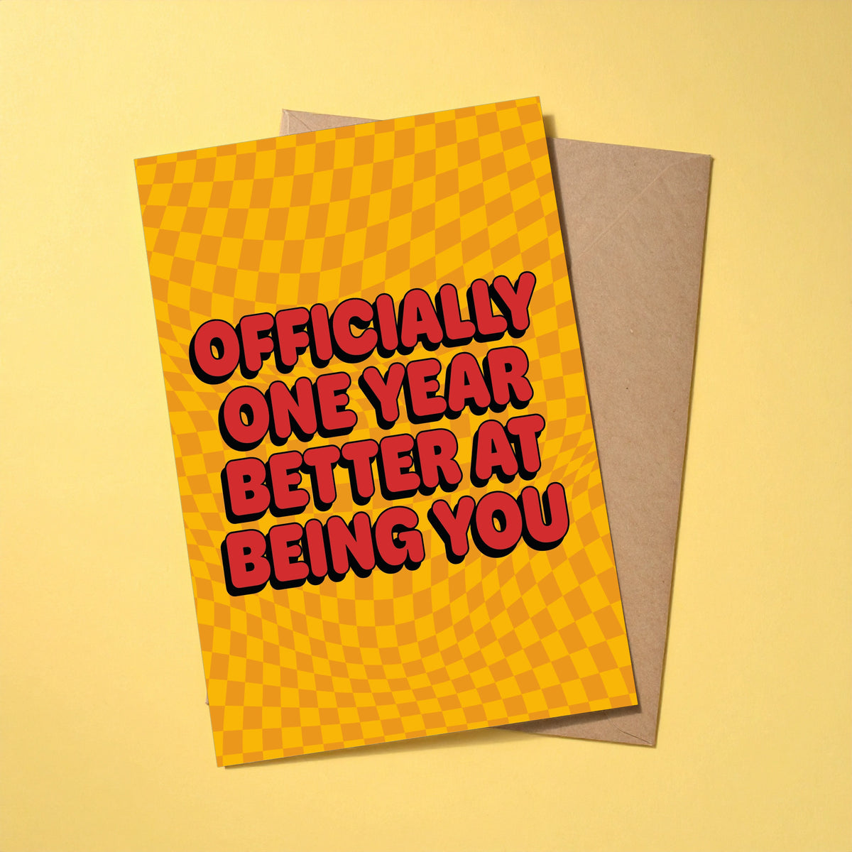 Better at Being You reusable birthday card with kraft envelope