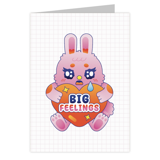 Front of the Big Feelings reusable greeting card