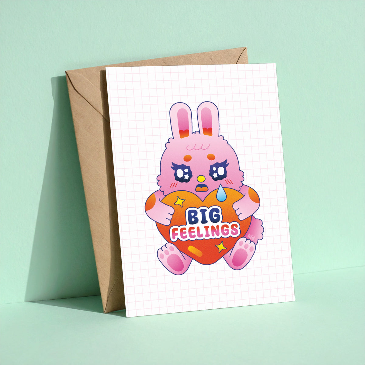 Big Feelings reusable greeting card with kraft envelope