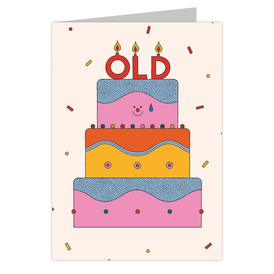Front of the Birthday Cake reusable birthday card
