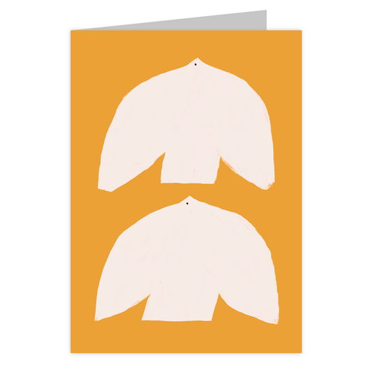 Front of the Les Oiseaux reusable greeting card