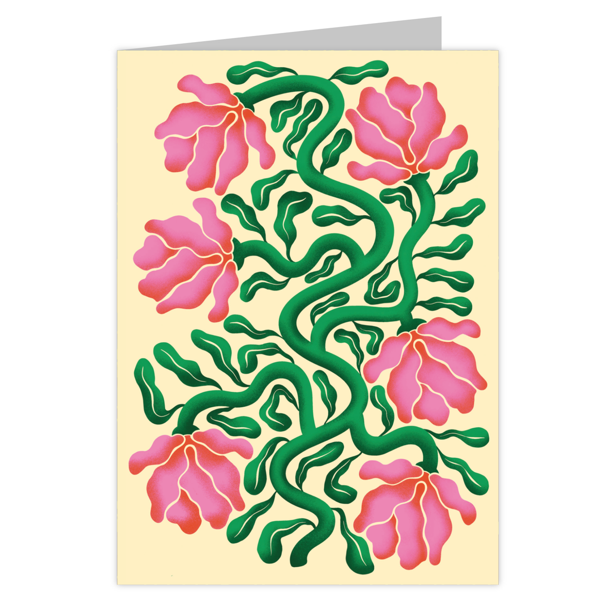 Front of The Pink Bouquet reusable greeting card