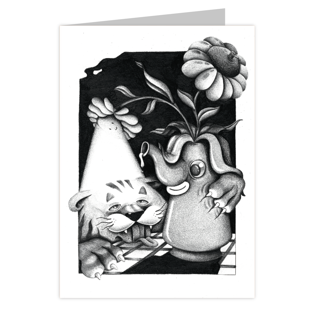 Front of the Tiger's Milk reusable greeting card