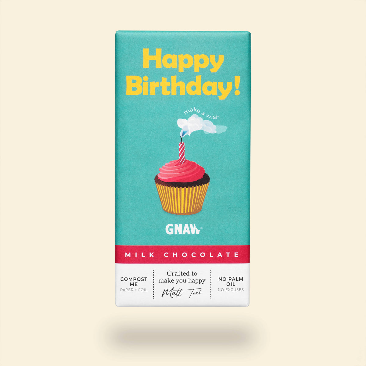 GNAW 'Happy Birthday' Milk Chocolate Bar