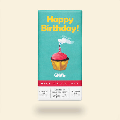 GNAW 'Happy Birthday' Milk Chocolate Bar