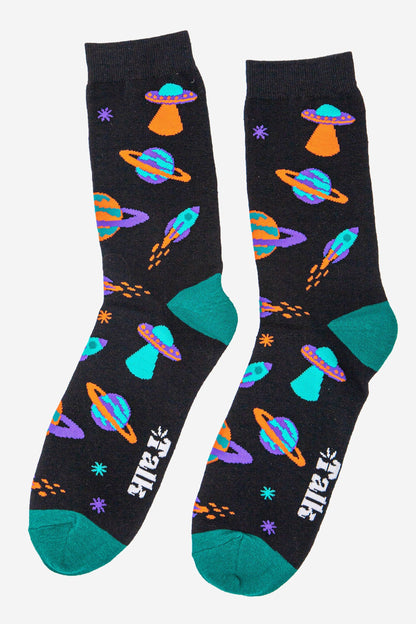 Space Invasion Bamboo Socks by Sock Talk - view 3