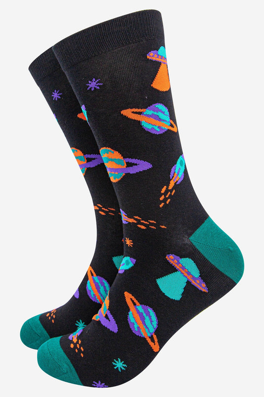 Space Invasion Bamboo Socks by Sock Talk