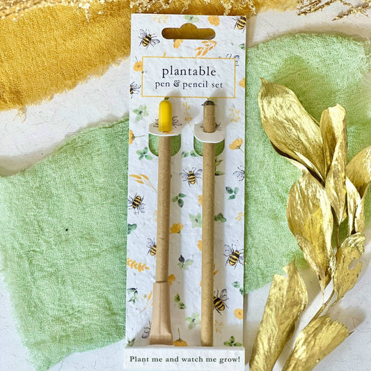 Plantable Pen & Pencil Set by Little Green Gifts