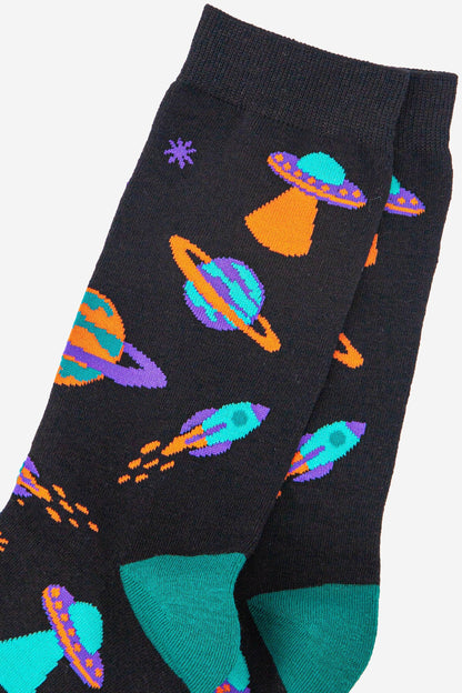 Space Invasion Bamboo Socks by Sock Talk - view 2
