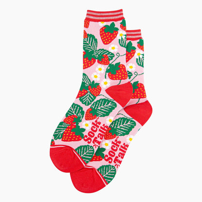 Strawberries Bamboo Socks by Sock Talk - view 3