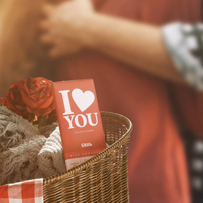 Tablette de chocolat au lait GNAW « I Love You »
