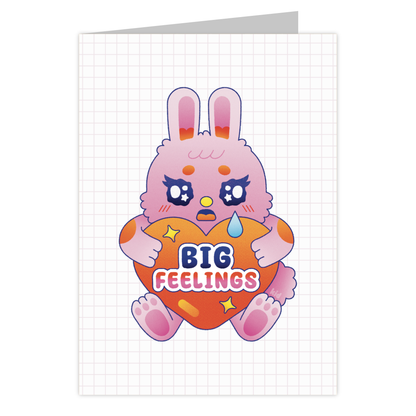 Front of the Big Feelings reusable greeting card