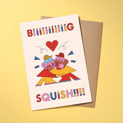 Big Squish! reusable love card with kraft envelope