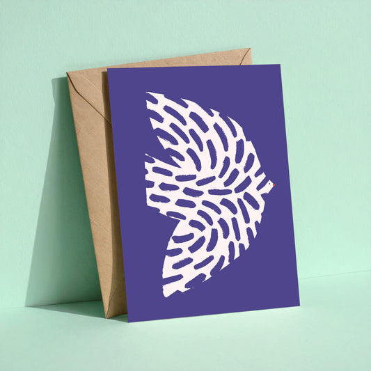 Bird in Flight reusable greeting card with kraft envelope