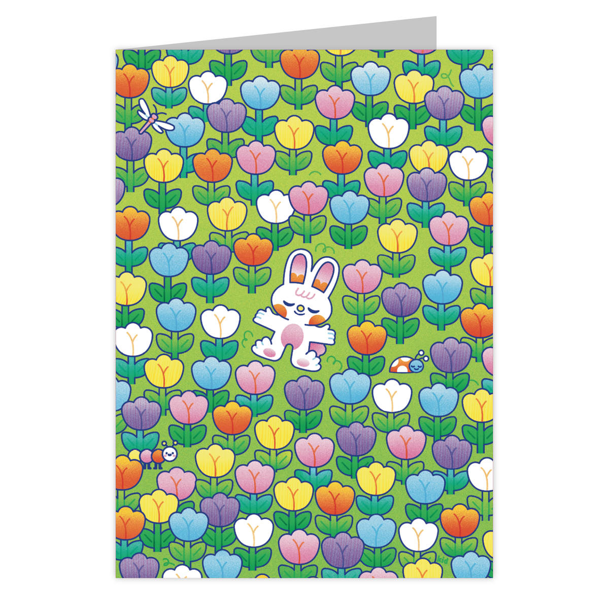 Front of the Bunny in Bloom reusable Easter card