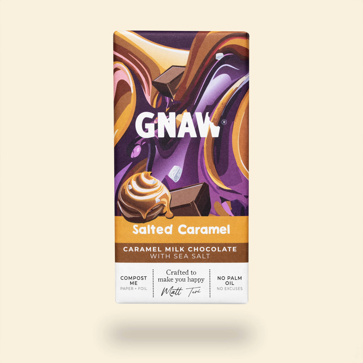 GNAW Salted Caramel Milk Chocolate Bar