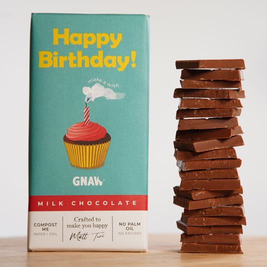 GNAW 'Happy Birthday' Milk Chocolate Bar