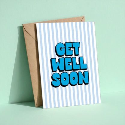 Get Well Soon reusable get well card with kraft envelope