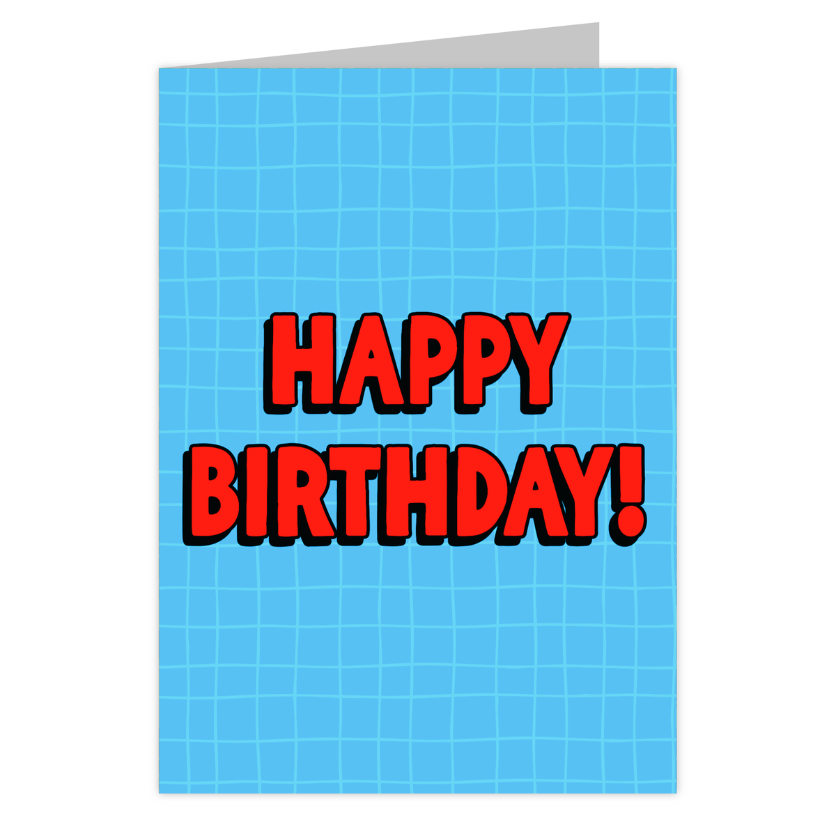 Front of the Happy Birthday! reusable birthday card