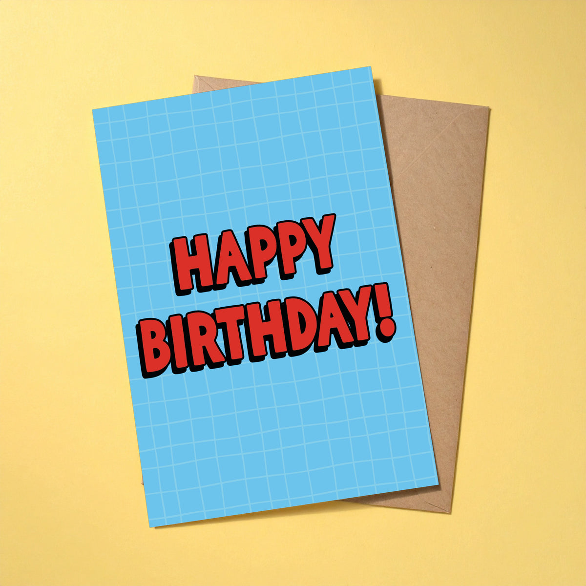 Happy Birthday! reusable birthday card with kraft envelope