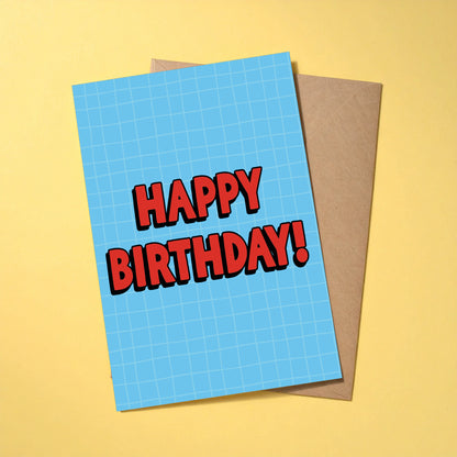 Happy Birthday! reusable birthday card with kraft envelope