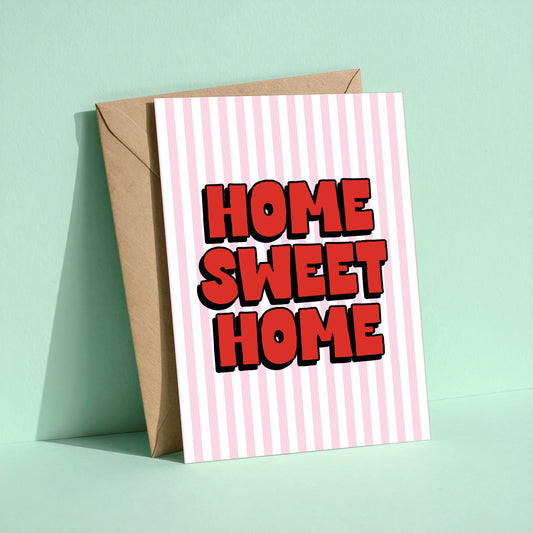 Home Sweet Home reusable greeting card with kraft envelope