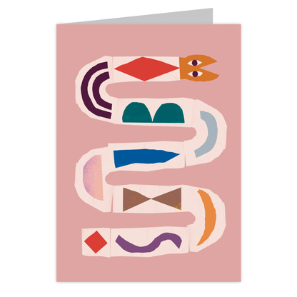 Front of the Le Serpent reusable greeting card