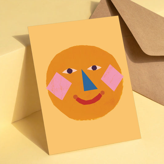 Le Soleil reusable greeting card with kraft envelope