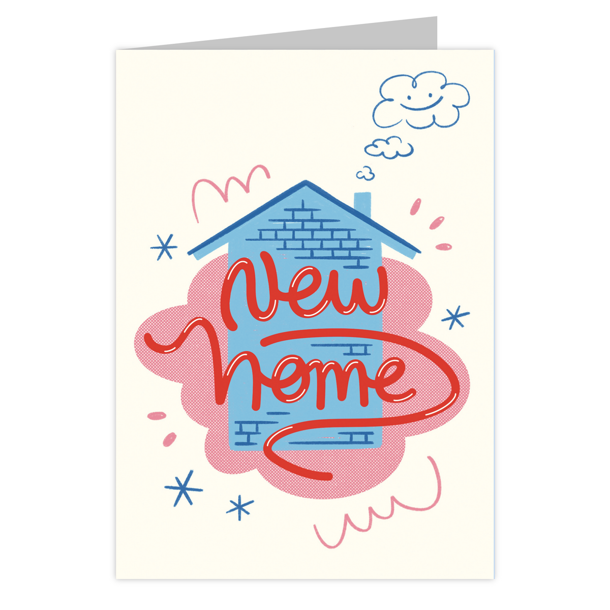 Front of the New Home reusable housewarming card