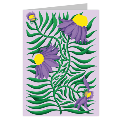 Front of the Purple Echinacea reusable greeting card
