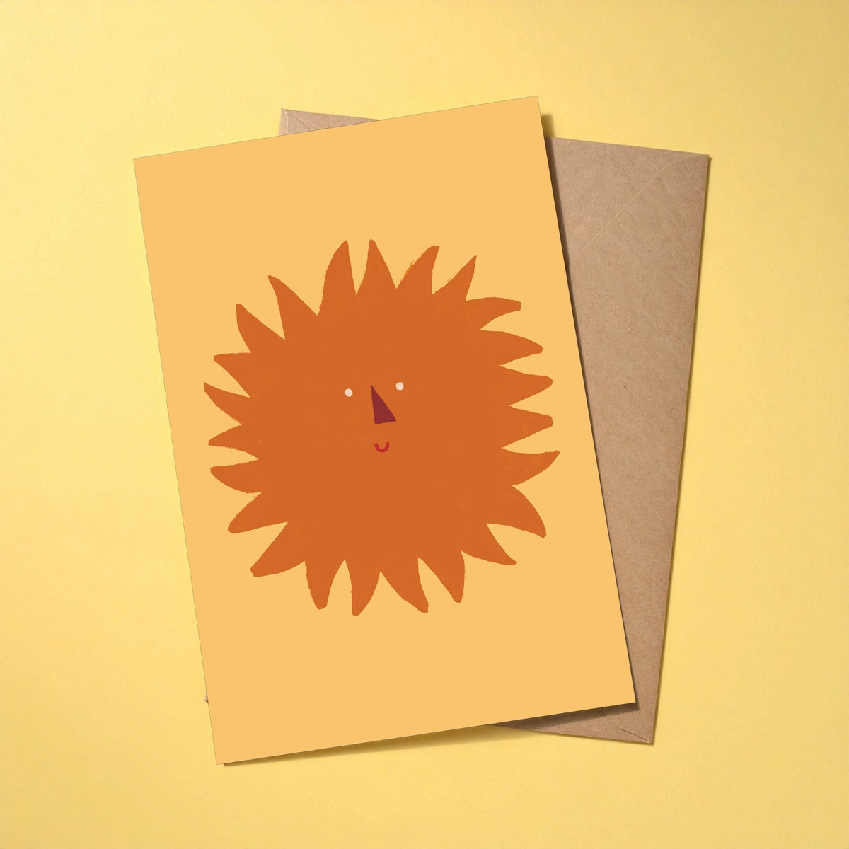 Rising Sun reusable greeting card with kraft envelope