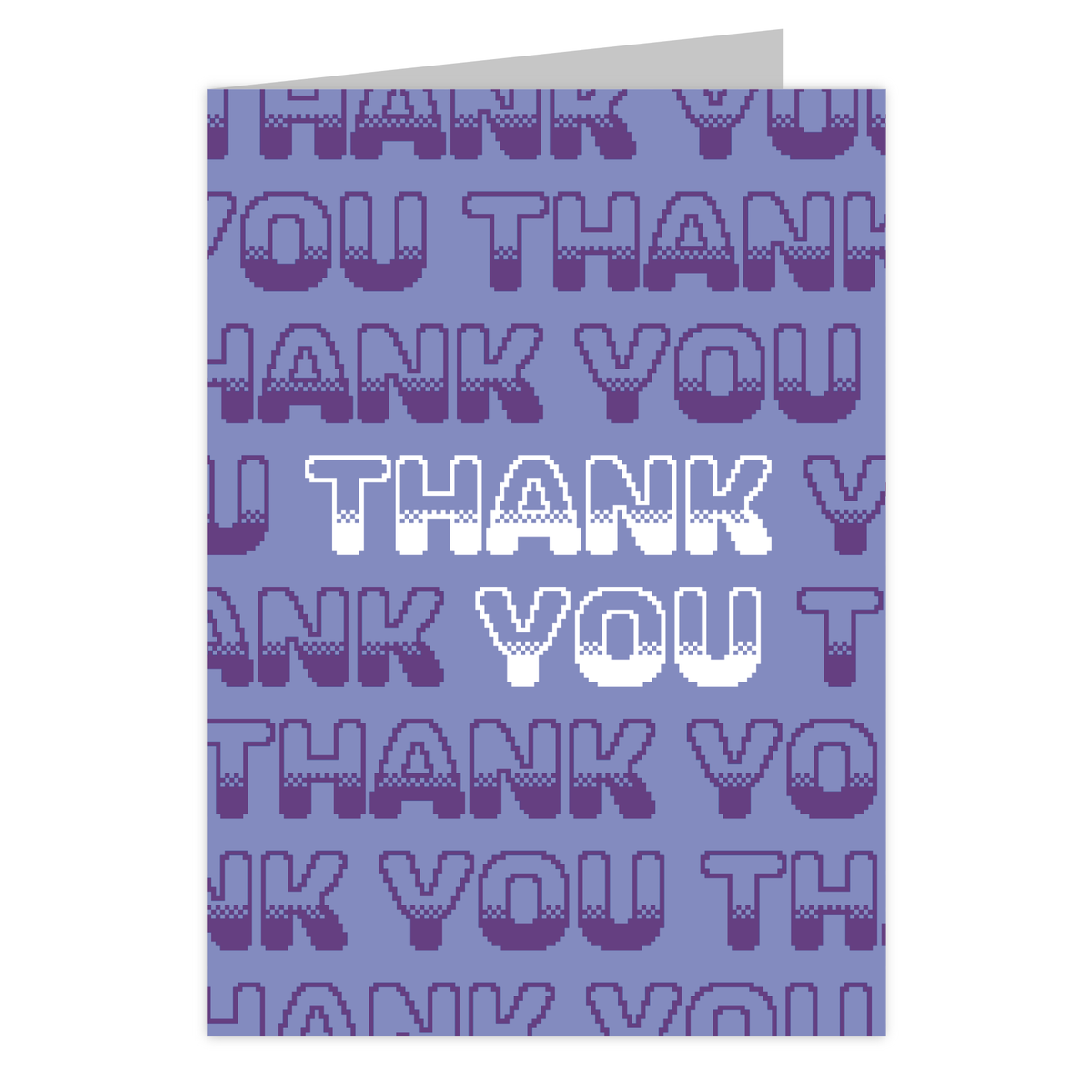 Front of the Thank You Retro reusable thank you card