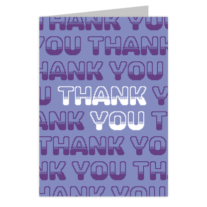Front of the Thank You Retro reusable thank you card