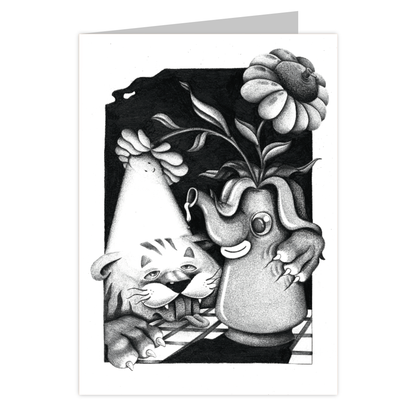 Front of the Tiger's Milk reusable greeting card