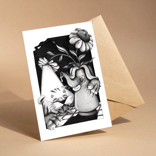 Tiger's Milk reusable greeting card with kraft envelope