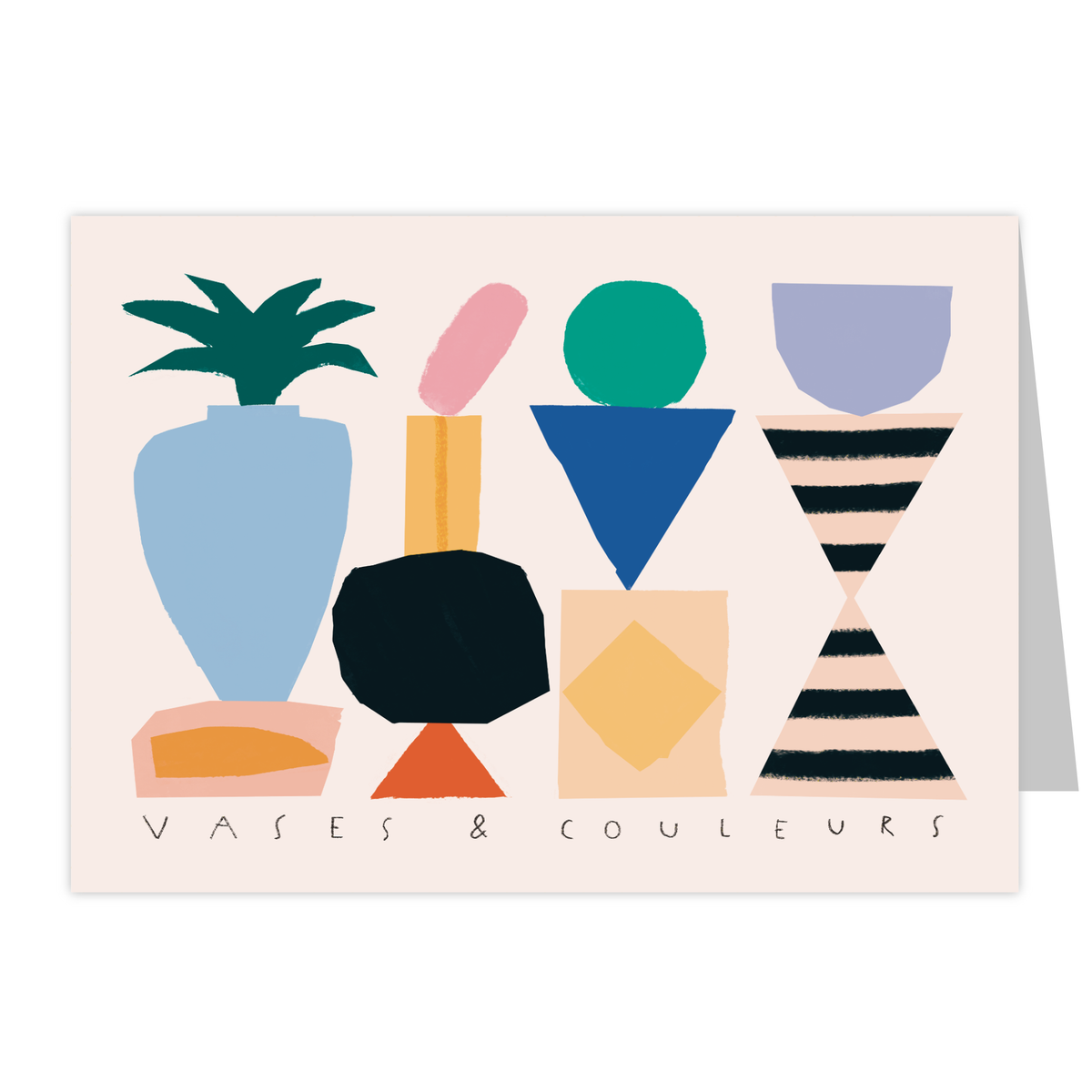 Front of the Vases & Couleurs reusable greeting card