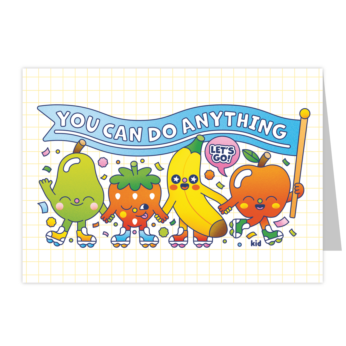 Front of the You Can Do Anything reusable encouragement card