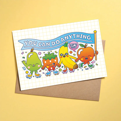 You Can Do Anything reusable encouragement card with kraft envelope